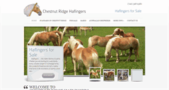 Desktop Screenshot of chestnutridgehaflingers.com